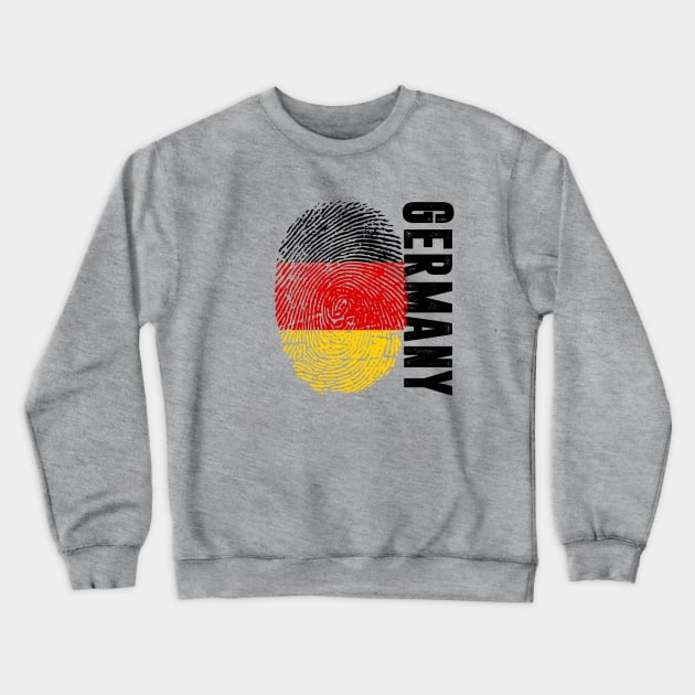 Germany Flag Fingerprint My Story DNA German Crewneck Sweatshirt by Your Culture & Merch